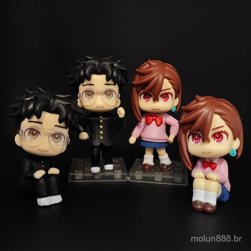 20251 peças de figuras sentadas em versão Q do anime japonês "Big Egg" de 10-12,5 cm: Aya Momo, Takakura Ken, Okamaru, f