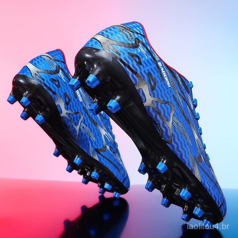Novo estilo de botas de futebol profissionais Youth Pico AG, botas de futebol antiderrapantes e resistentes ao desgaste.