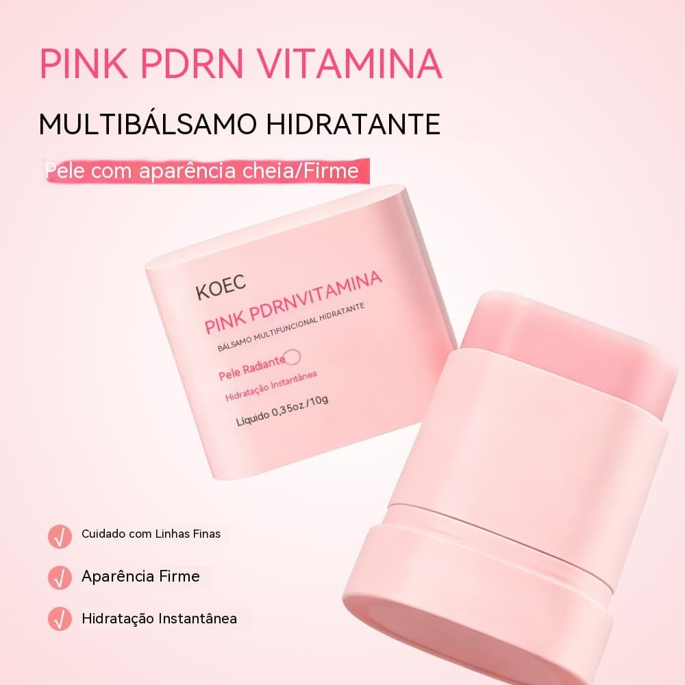 Bastão multifuncional para cuidados com a pele KOEC, contém PDRN e vitaminas, um hidratante facial com textura leve e de