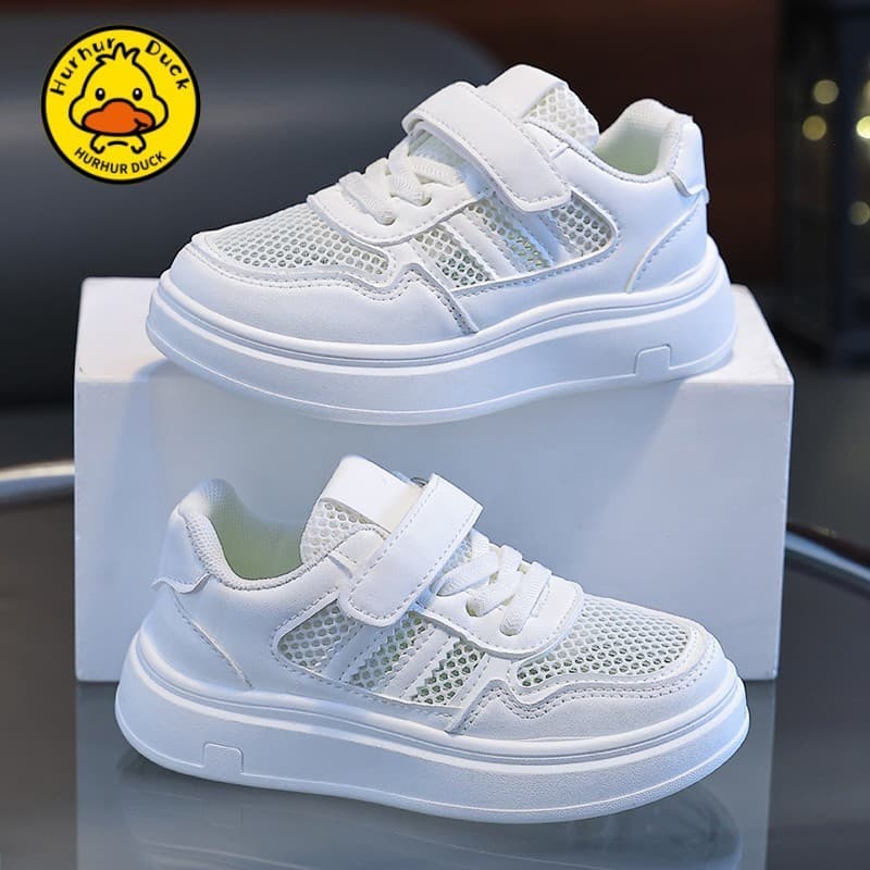 2026 Primavera-Verão Novo Modelo Meninos Sapatos Casuais Escola Esportes Desempenho Brancos Para Crianças Mais Velhas E