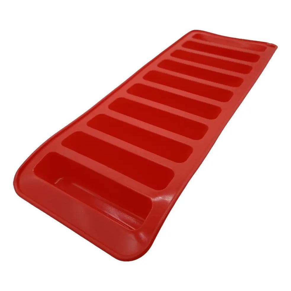 Forma De Silicone Gelo Palito 10 Cavidades Vermelha Vermelho