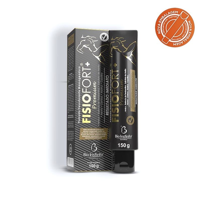 Pomada Massageadora Fisiofort Premium Preta - 150g - Bio Instinto Promoção