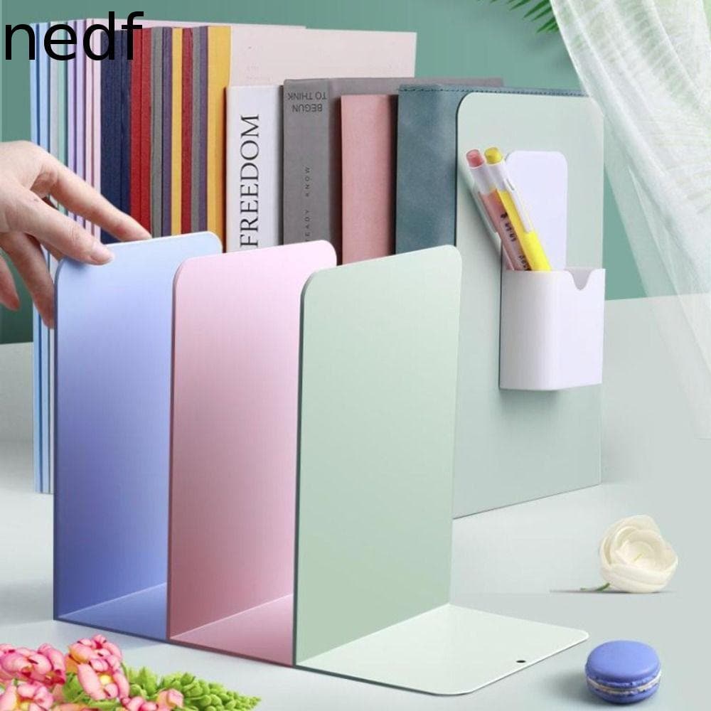 NEDFS Suportes Para Livros De Mesa , Suporte Simples E Durável Em Forma De L , Rack De Escritório Escolar