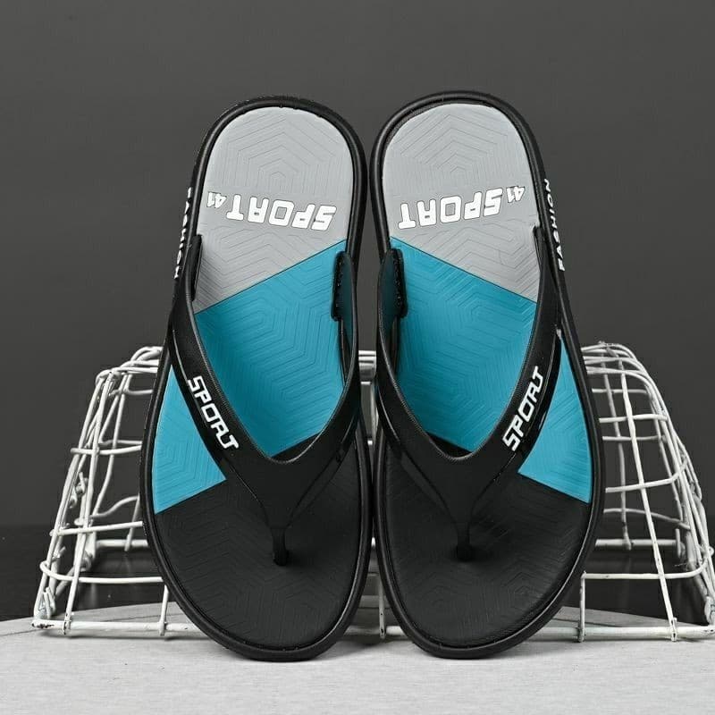 Moda masculina exterior Wear moda All-Match chinelos masculinos chinelos antiderrapantes chinelos macios @-#现货潮男外穿时尚百搭夹脚