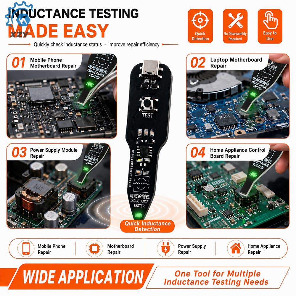 Bateria/Plug-in Testador De Indutância De Modo Duplo Portátil Ferramenta De Detecção De Falhas De Circuito Rápido Para R