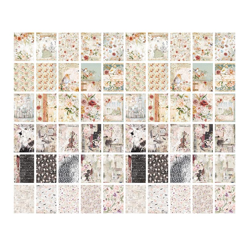 60 unidades de cartão de papel de balé design retrô impressão colorida saudação decorativa com envelope para