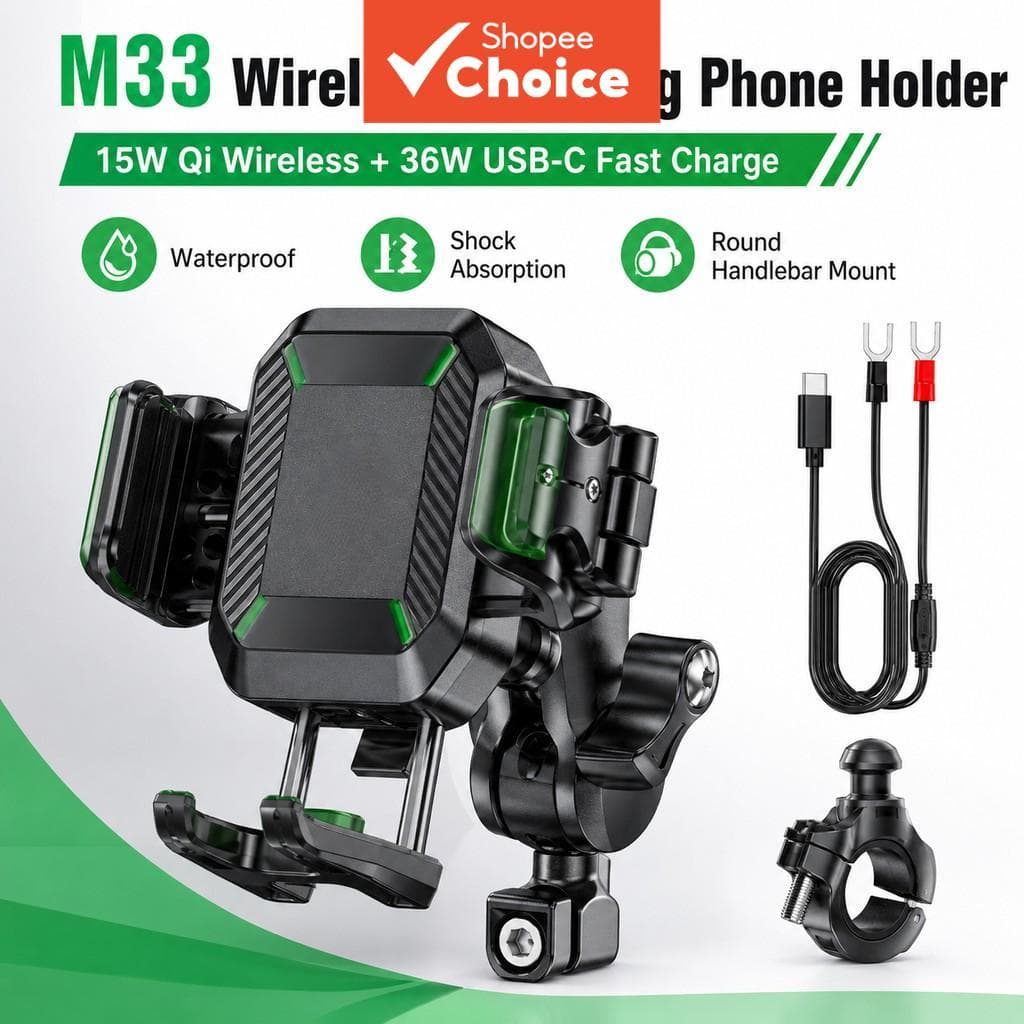 Para Carregamento Sem Fio À Prova Dwaterproof Água Moto Telefone Montar Guiador Suporte