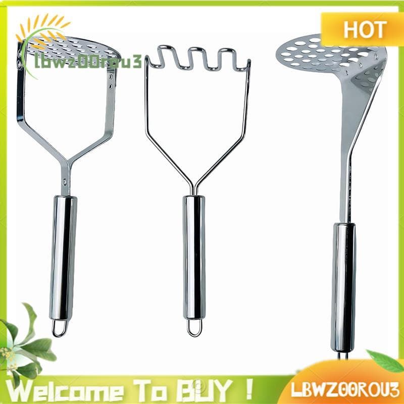 Conjunto De Espremedor De Ovos De Frutas E Alimentos 3 Peças , Metal , Ferramenta De Cozinha Para Batatas Feijão