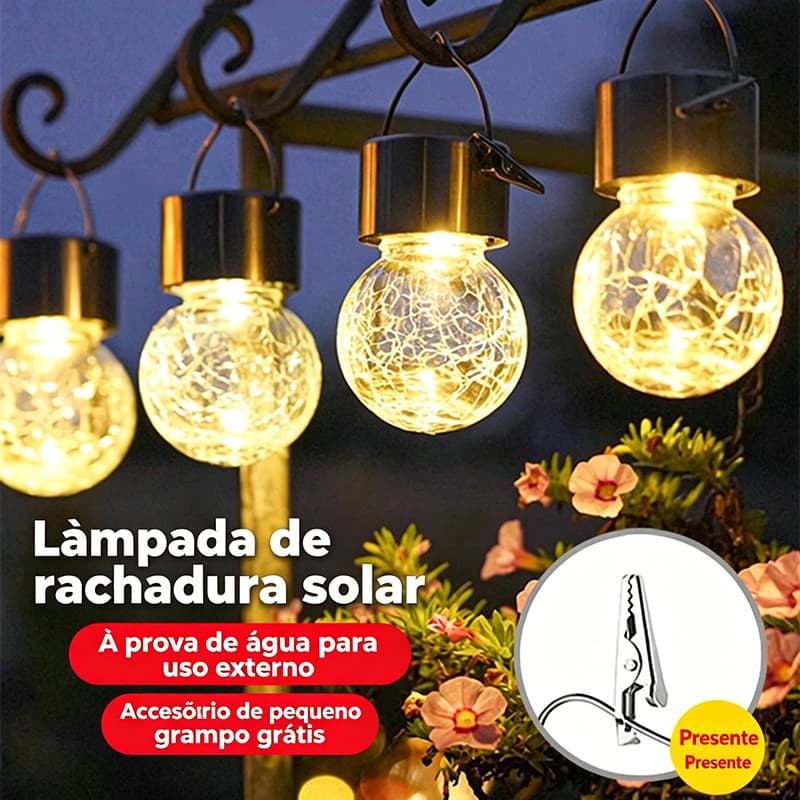 Lâmpadas Solares Suspensas À Prova D'água Bola De Vidro Economia De Energia LED Clip-on