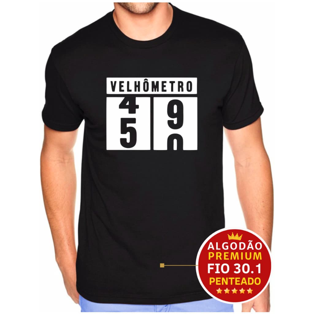 Camiseta Camisa Presente Engraçado Aniversário 50 Anos Velhometro 50tão Algodão
