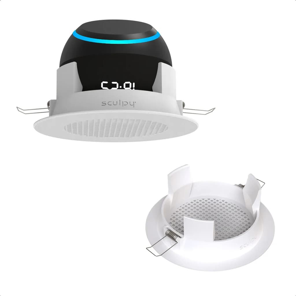 Suporte Embutir Teto Alexa Echo Dot 4 5 Spot Grade Redondo Branco