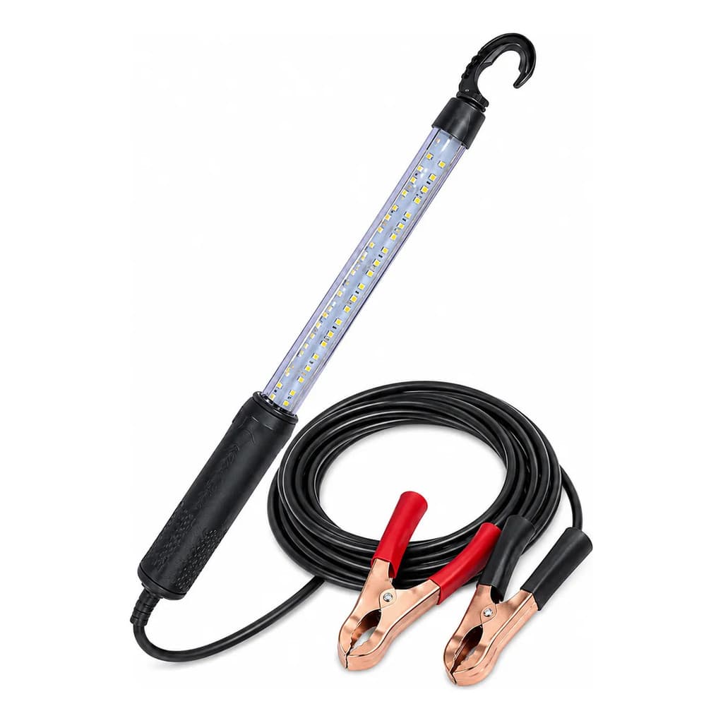 Cordão De Luz Pendente Led Garra Bateria 12v 42 Led Cabo 7m