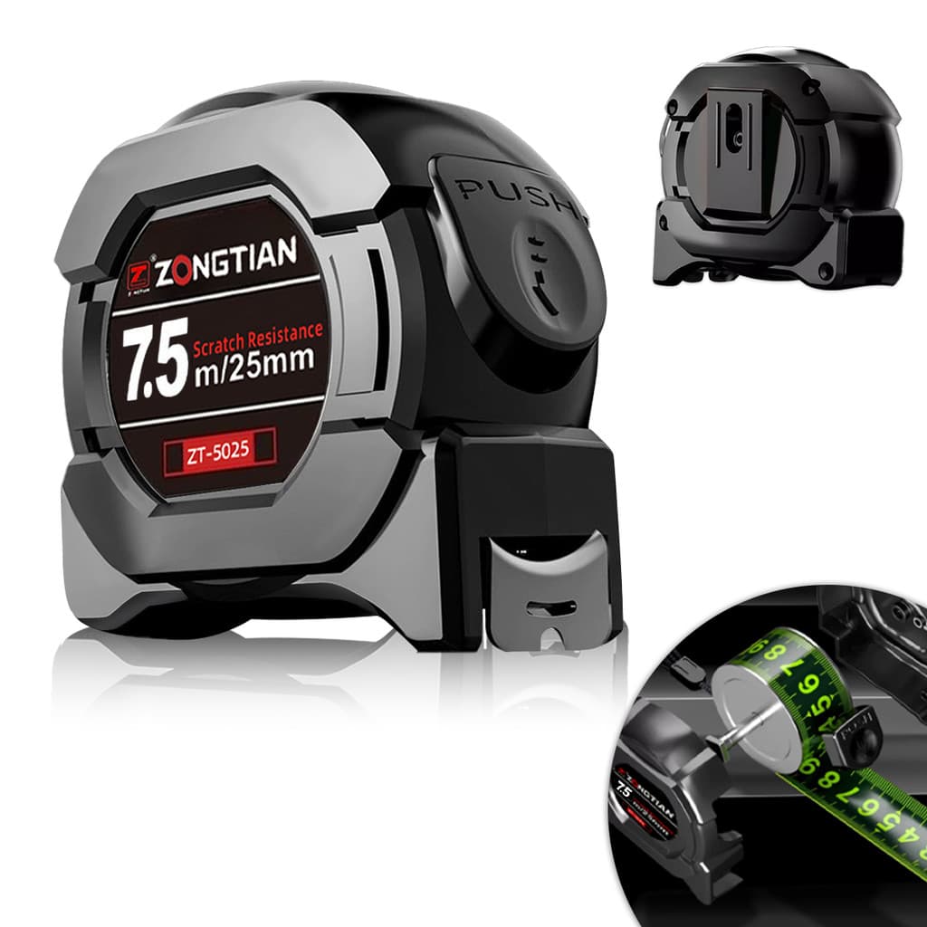 5M/7.5 MetrosTrena Profissional Fita Métrica Fluorescente Com Trava