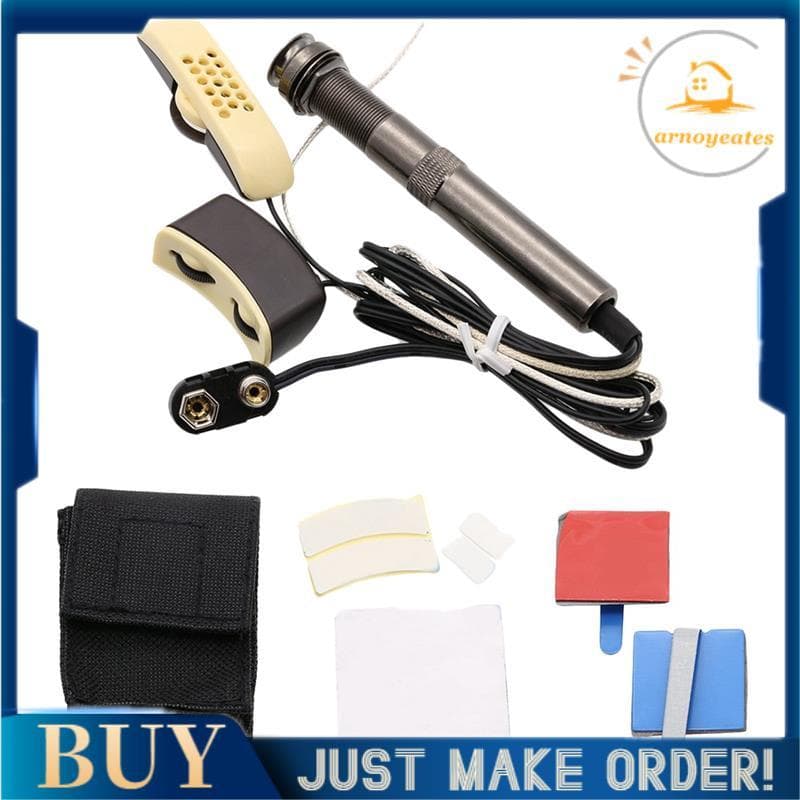 Captador De Guitarra Acústica Folk A-202 Equalizador Piezo Amplificador Tuner Com Entrada De Saída De 6.35 Mm (Microfone