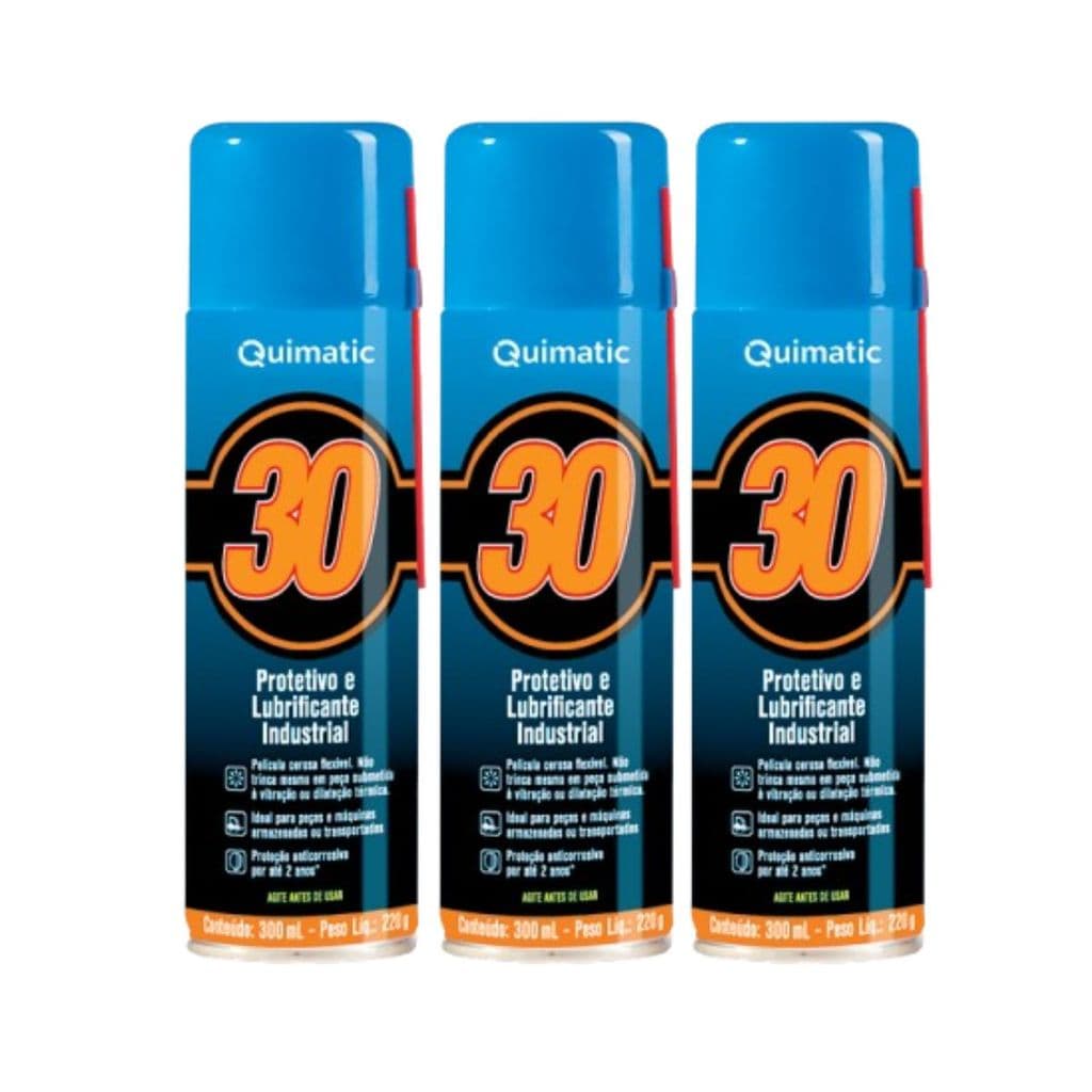 3 Tapmatic 30 Spray Protetivo Lubrificante Aerossol Óleo Multiuso Quimatic 300ml DE1
