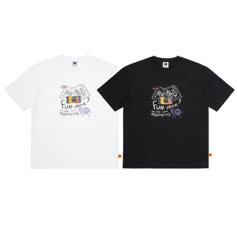 KODAK Nova Moda Versátil Respirável Impressa 100 % Algodão Macio Camiseta Premium É Unissex 0731