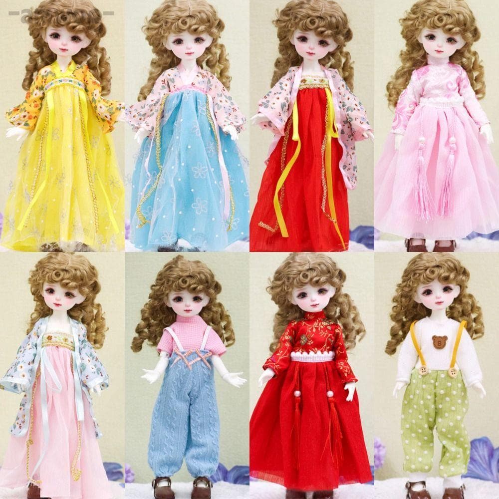 Roupas De Boneca AMWOO De 30 Cm , 1/6 BJD Muito Substituíveis , Conjunto De Roupa Artesanal DIY