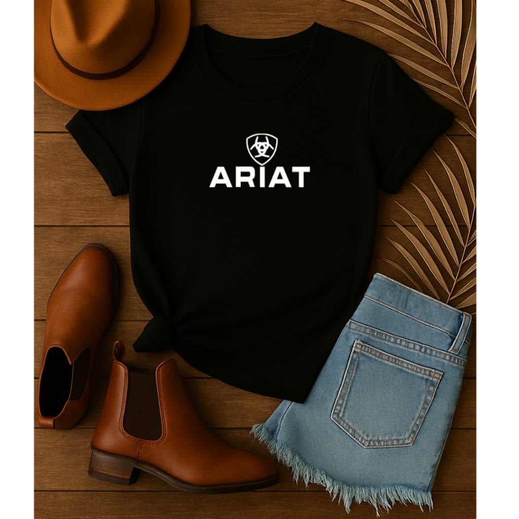 Camiseta Blusa T-Shirt Feminina Ariat Texas Festa de Pião Moda Country