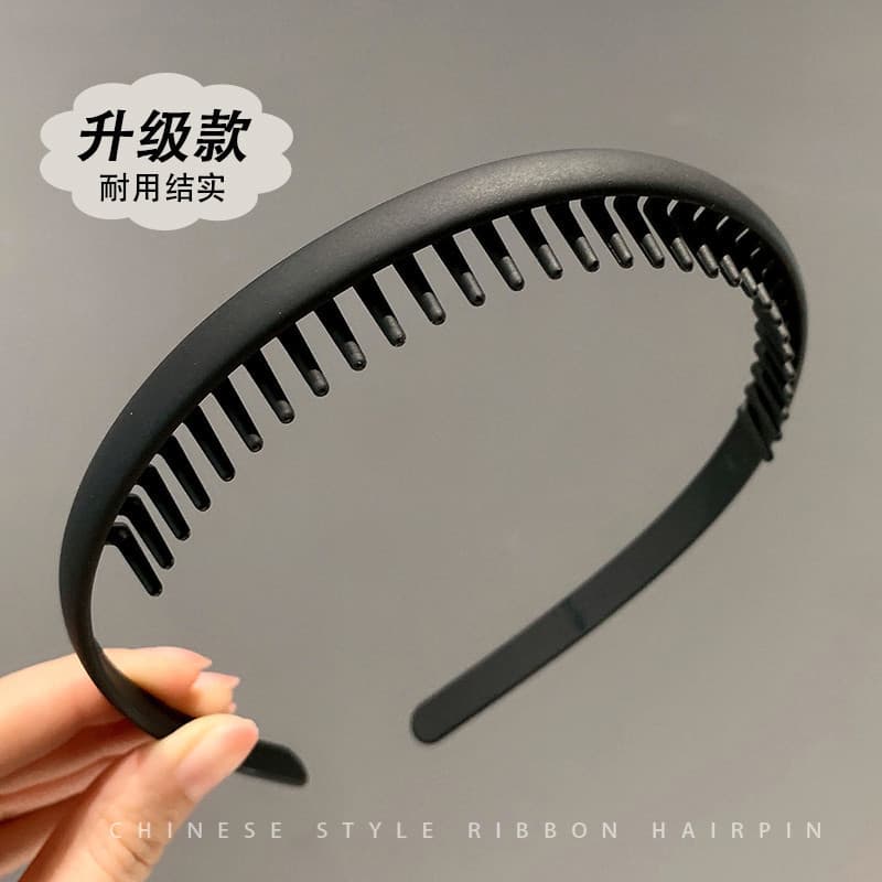 Preto rosto lavagem bandana feminino simples maquiagem dedicada franja dentada quebrada Hairpin Headdress Anti-deslizame