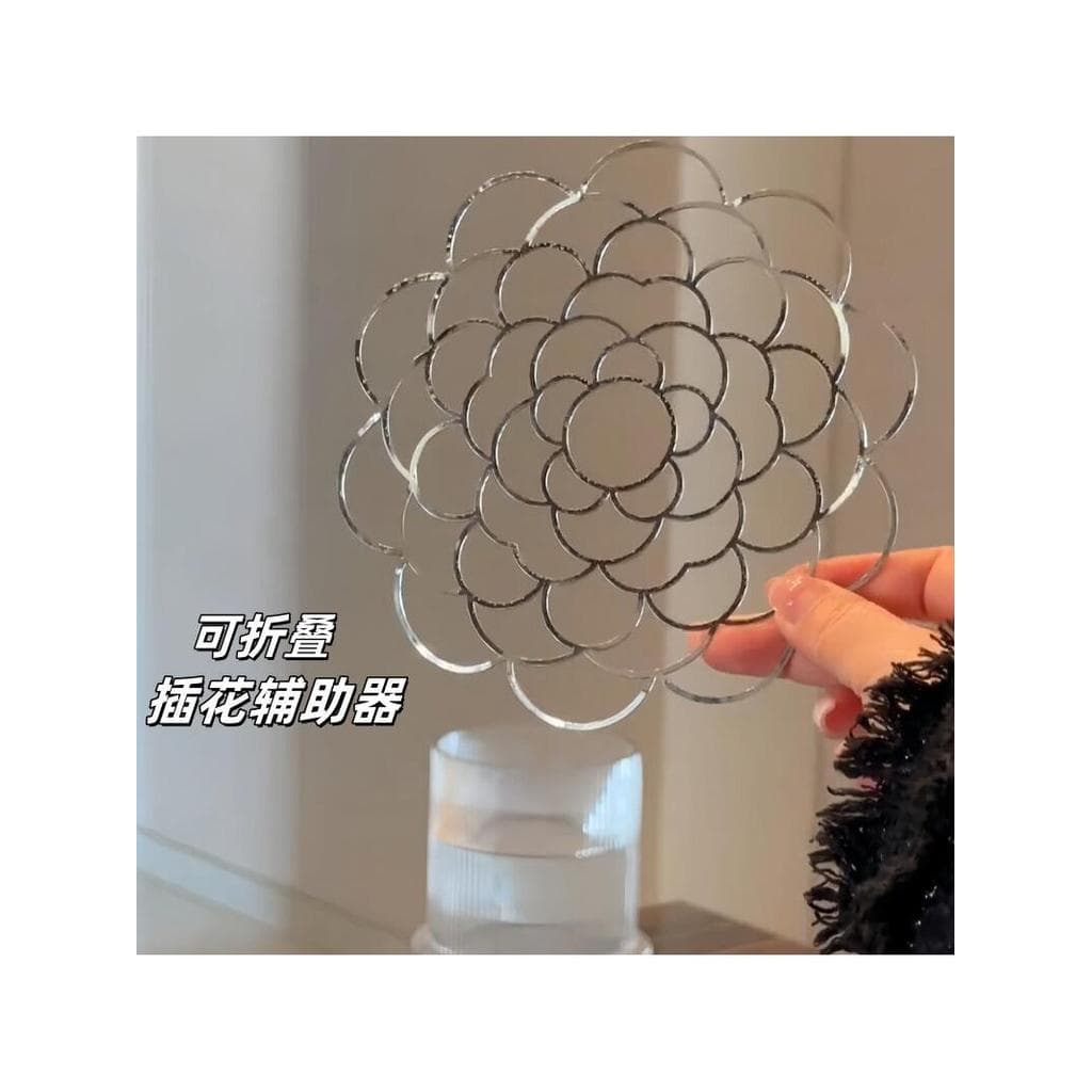[Novo produto dobrável] Metal ferro arte aço inoxidável arranjo de flores titular casa flor branca arranjo ajuda