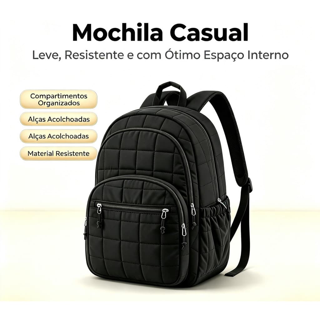 Mochila para Laptop de 15.6 polegadas à prova d'água adequada para escola e viagens