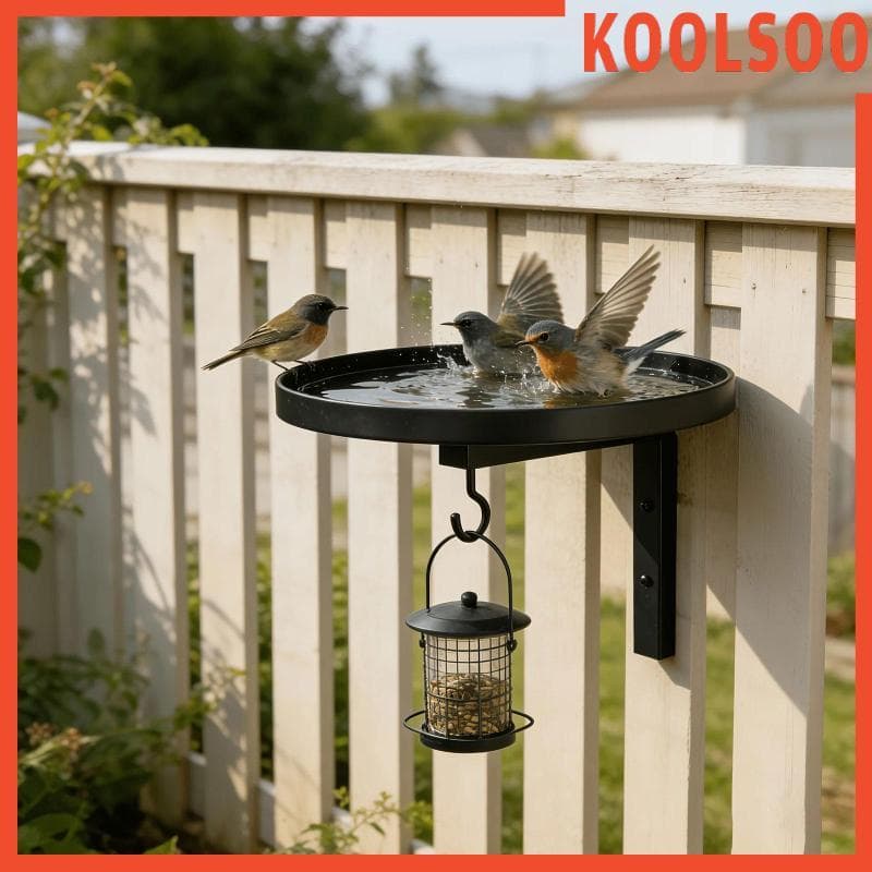 [Koolsoo] Banho De Pássaros Montado Na Parede Profissional Resistente Com Gancho Metal Garden Birdbath Birds Lovers Gift