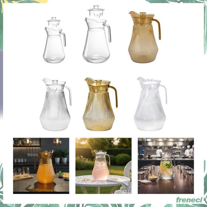 [Freneci] Jarro Dispensador De Água Fria Para Bebidas Com Tampa E Inquebrável , Ideal Casas Hotéis .