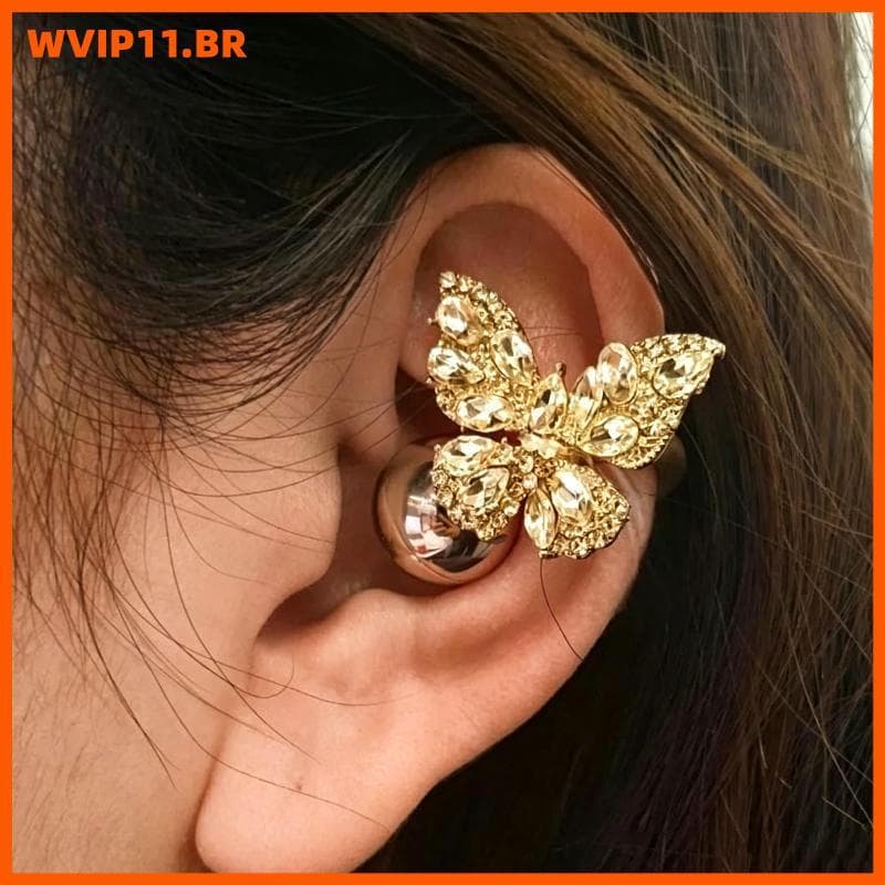 Clipe De Fone De Ouvido Borboleta De Zircônia WVIP , Fivela DIY De Strass Brilhante BR