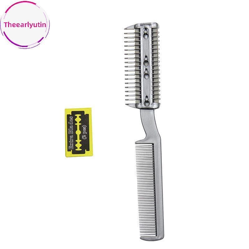 theearlyutin Aparador De Pêlos De Cães De Estimação Pente Corte Com 2 s Aliciamento Navalha Desbaste Cão Gato Pentes Rem