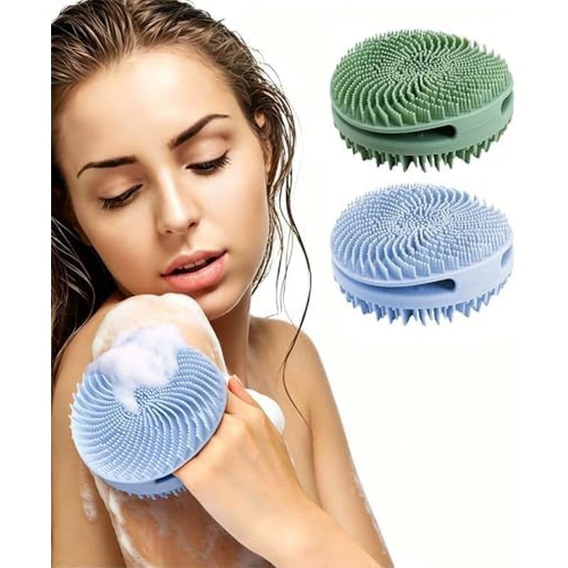Purificador Corporal De Silicone-2 Unidades Esfoliante Dupla Face & amp ; De Massagem Para Mulheres Homens , Costas Suav