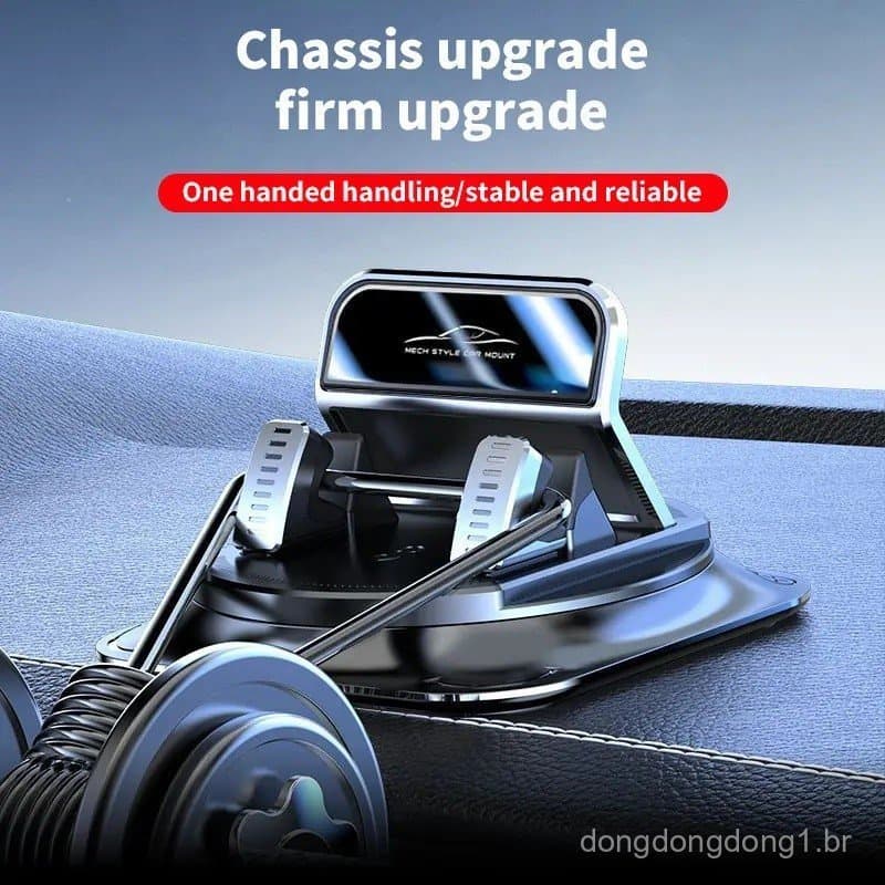 Suporte para celular de carro com rotação de 360 graus, adequado para navegação no painel do carro, ajuste de ângulo de