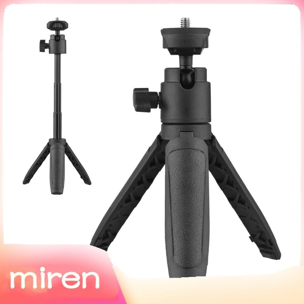 miren.br Mini tripé leve e portátil Alça extensível com 4 níveis de altura ajustável para câmera de telefone Selfie