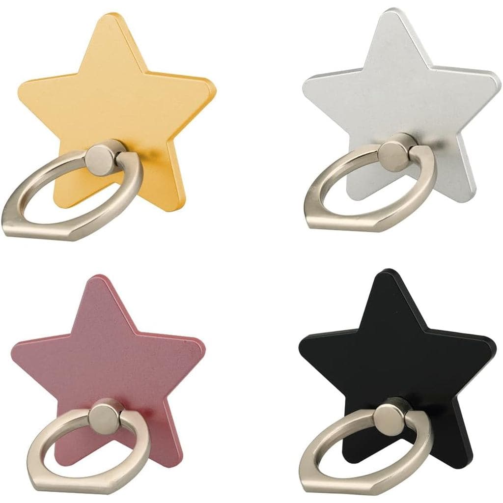 z179 (4 peças) Suporte para Celular, Anel de Apoio para Celular em Forma de Estrela, Suporte Universal com Rotação de 36