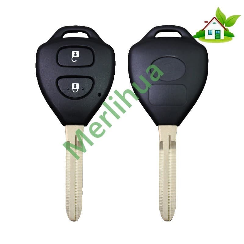 Para Toyota Corolla RAV4 Vios 2 Botões Placa Reta Controle Remoto Chave Escudo Substituição
