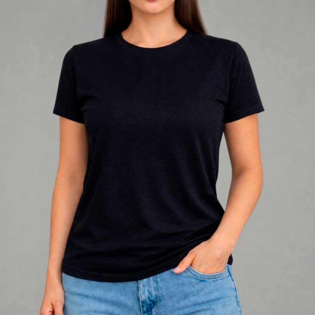 Camiseta Feminina Lisa 100% Algodão Premium Conforto Streetwear Fashion Urbano Casual Moda Diário