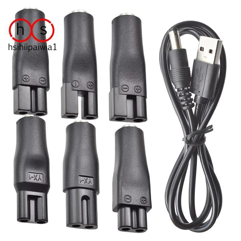 Cabo De Alimentação Para Adaptador De Máquina De Cortar Cabelo Elétrica USB , Aparadores De Barba , Barbeadores , Instru