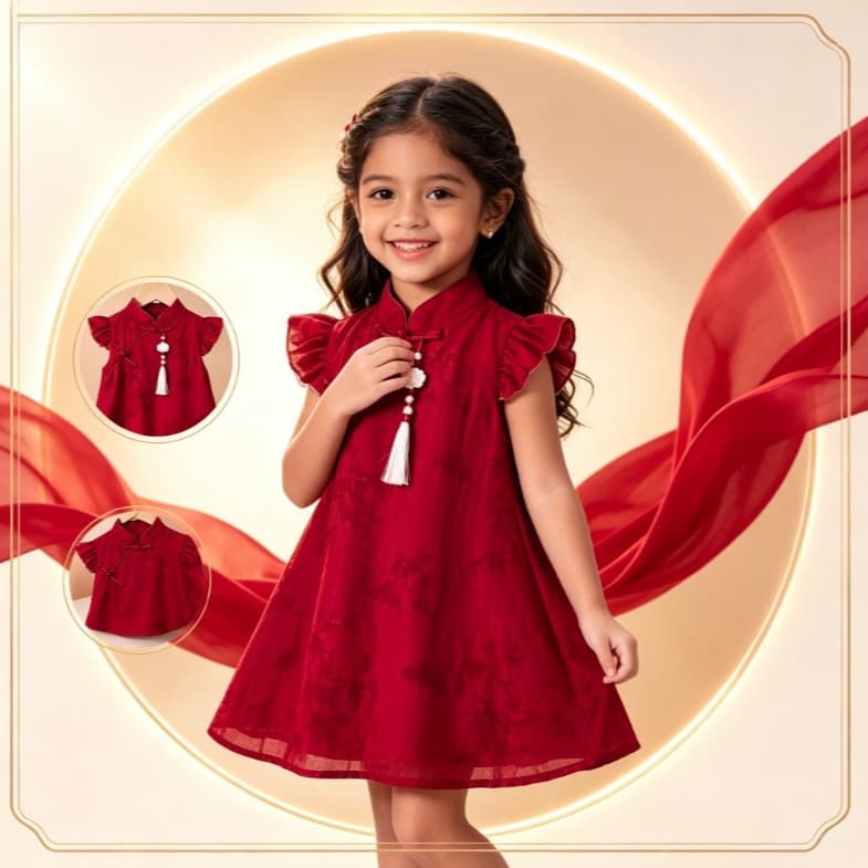 Fantasia Chinesa De 1 A 8 Anos Para Meninas Da Nação Unida , Vestido De Princesa , Crianças Cheongsam Chinês Tradicional