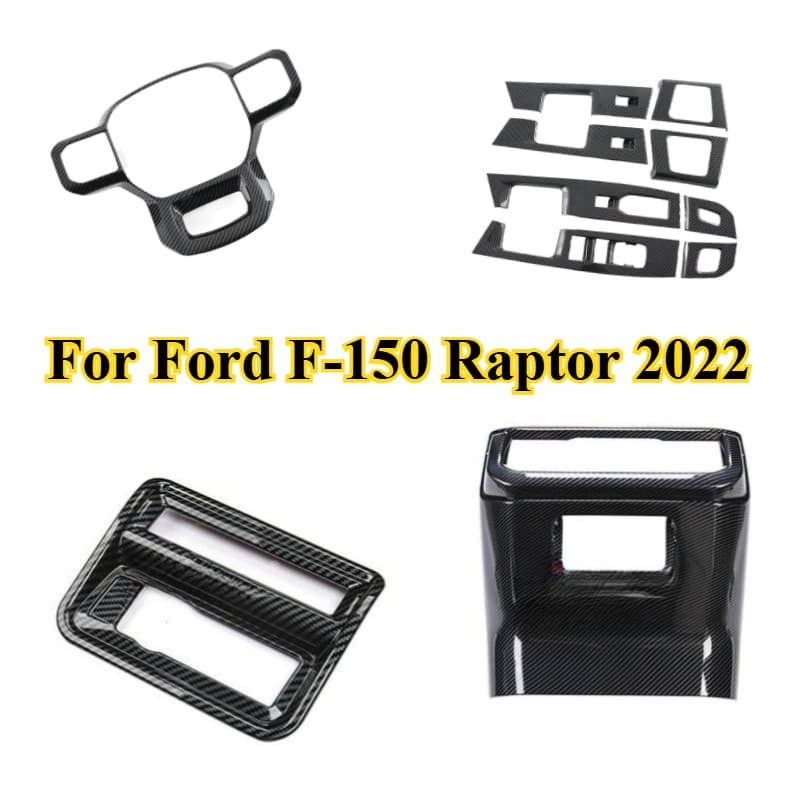 Para Ford F-150 Raptor 2022 Guarnição Do Volante Esquerda Console Placa De Chute Traseiro Kit Proteção Interior