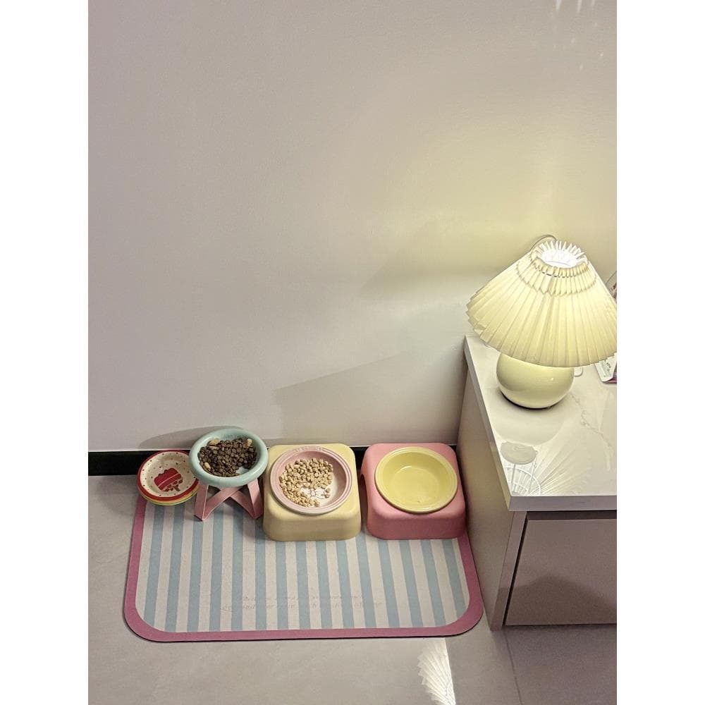 Diatom lama Pet Placemat impermeável absorvente antiderrapante gatos cães dedicado comer esteira à prova de vazamento no