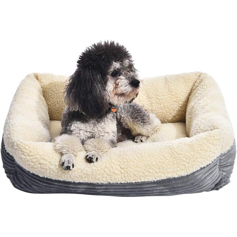 Cama para Animais de Estimação Basics Antiderrapante e Auto-Aquecível para Gato ou Cão, Retangular, Cinza, 61cm de Compr