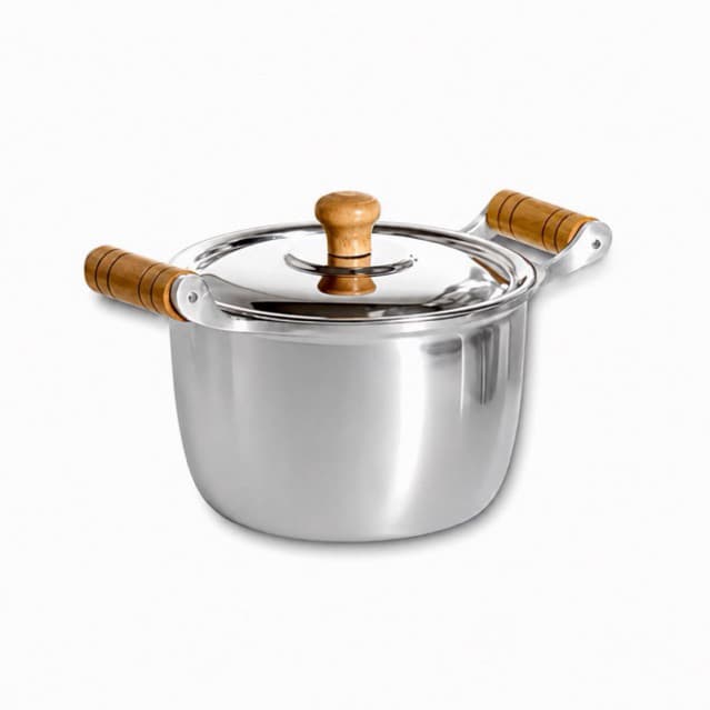 Caldeirão de feijão n°18 em alumínio batido grosso fundido 2.5 L Panela Cozinha