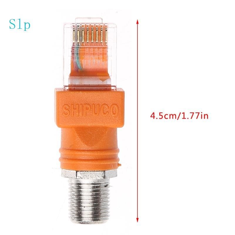 Conector Tipo F Slp RF Fêmea Para Adaptador De Acoplador De Barril Coaxial Macho RJ45
