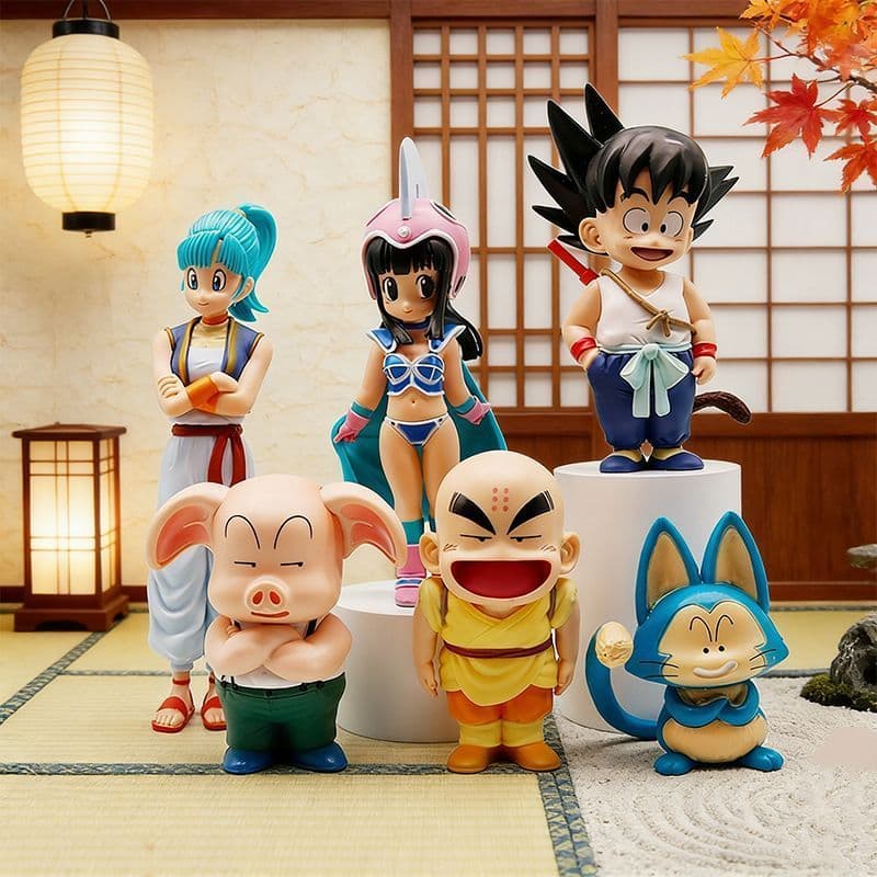 Dragon Ball Figura Super Saiyan Goku Kiki Boneca Modelo Mercadoria Decoração de boneca de mesa