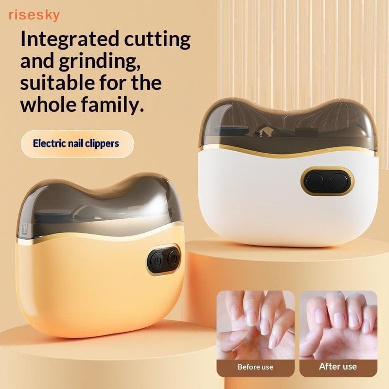 [risesky] Cortador De Unhas Elétrico 2 Em 1 Para Manicure Sem Esforço Aparador Automático Portátil Casa E Viagens