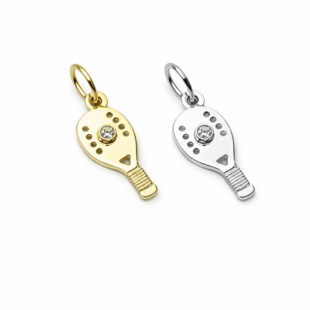 Colar Raquete de Beach Tennis Banhado Ouro 18k Prata 925