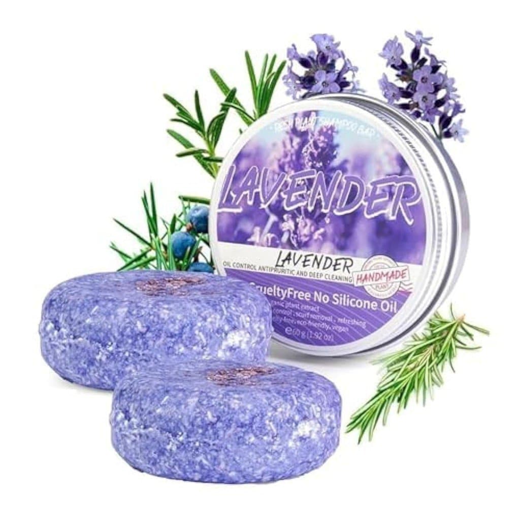 Conjunto de 2 barras de shampoo para cabelos grisalhos, barra de shampoo Purple Rain para cabelos grisalhos, barra de sh