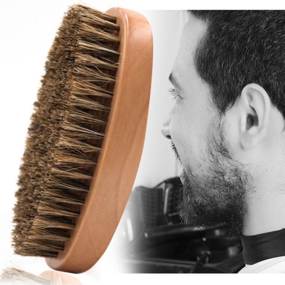 Escova De Barba De Cerdas De Javali , Barbear Masculina Profissional , Barbeiro Macio Durável Portátil Da Do Bigode