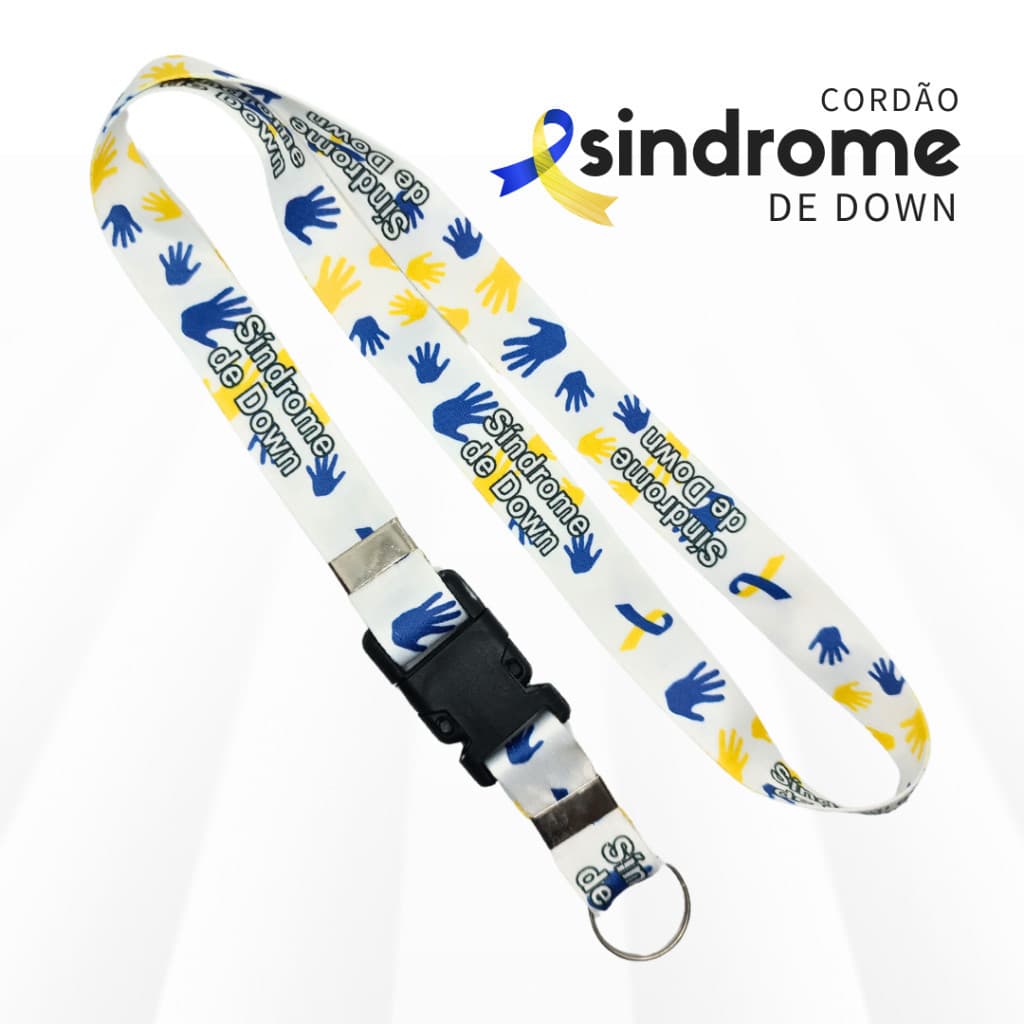 Cordão de Identificação Sindrome de Down Cordão de Pescoço Para Crachas Chaveiro