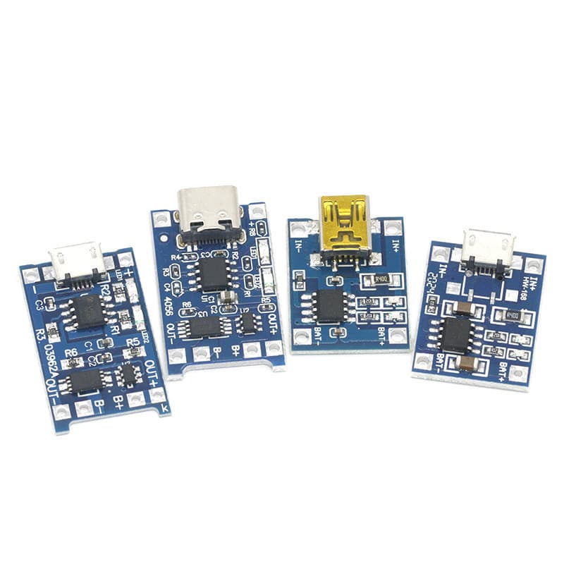 Placa de módulo de carregamento TP4056 para bateria de lítio 18650 1A com proteção integrada, proteção contra sobrecorre