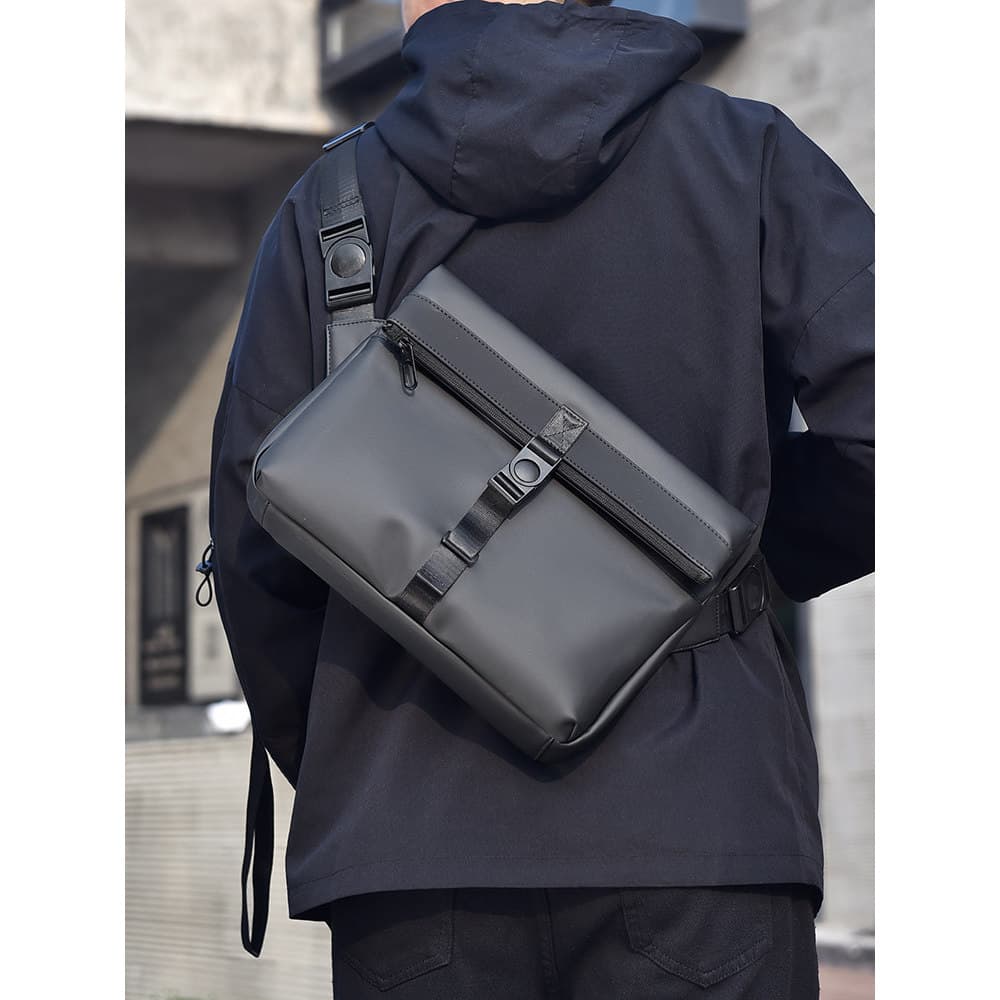 Bolsa mensageiro masculina função Casual bolsa multifuncional mochila Commuter Street Wear bolsa de peito ombro ciclismo